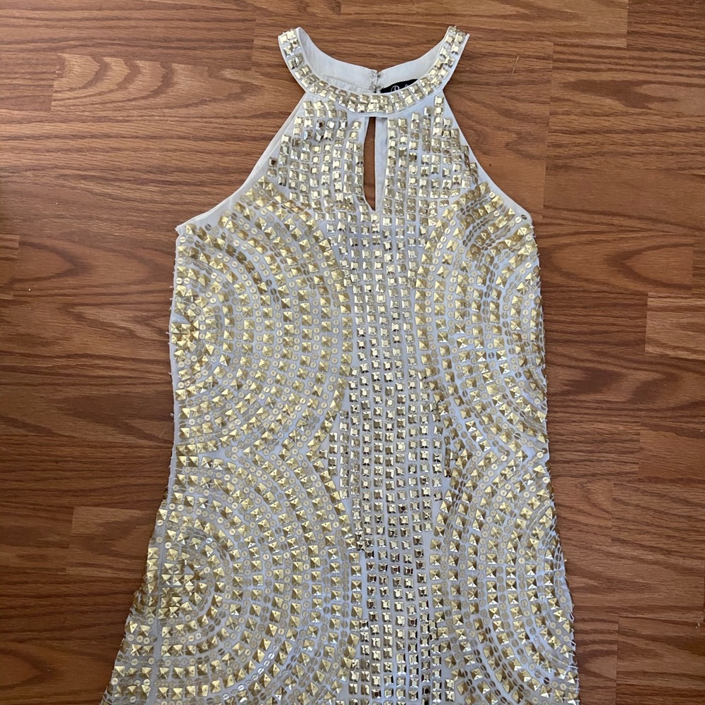Parker Gold sequined Dress